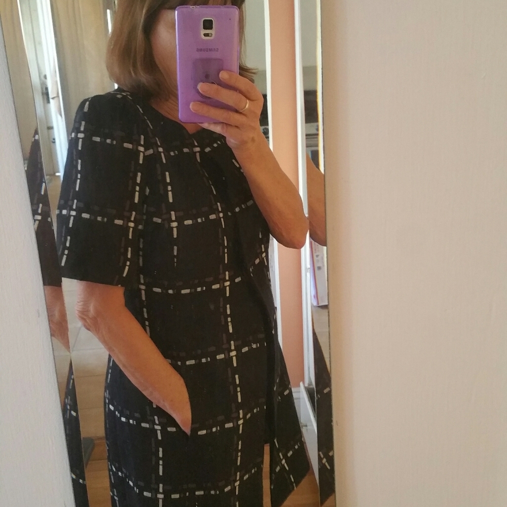 Semantiks black & white coat dress 8